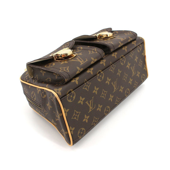 Louis Vuitton Monogram Manhattan PM Handbag Brown Gold Hardware - Picture 4 of 8